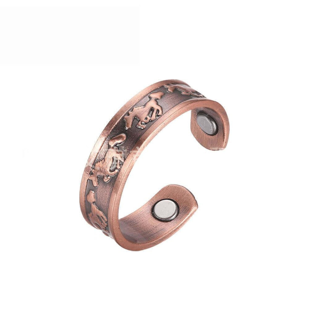 Small Horse Pure Copper Magnet Bracelet And Ring