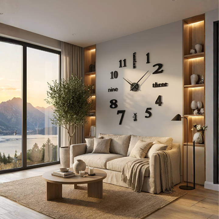 Frameless Oversized DIY Wall Clock