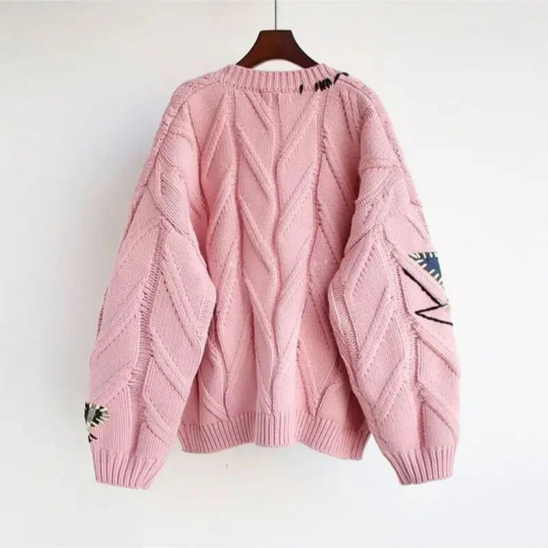 Knitted V-Neck Cardigan for Women