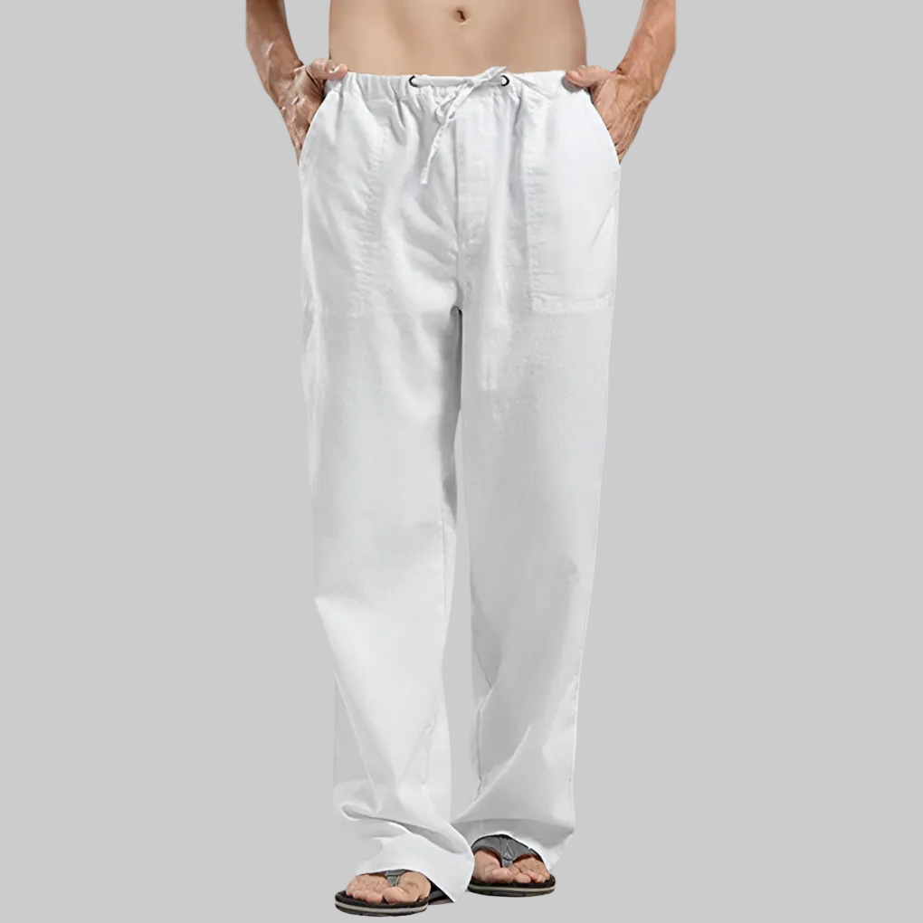 Breathable Linen Men's Pants with Oversized Fit