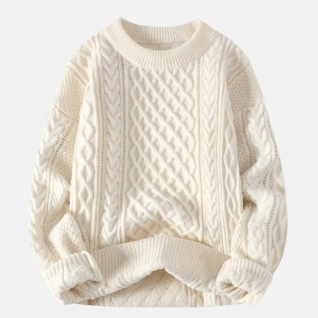 Solid Color Knitted Winter Sweater for Men