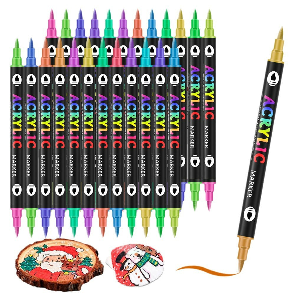 Double-headed Two-color Acrylic Marker Pen Children&