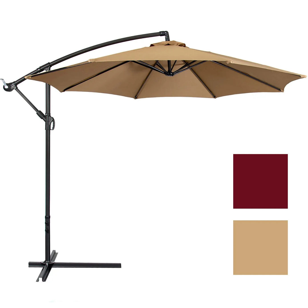 Modern Outdoor Sun Shade Parasol with Easy Crank Opening System
