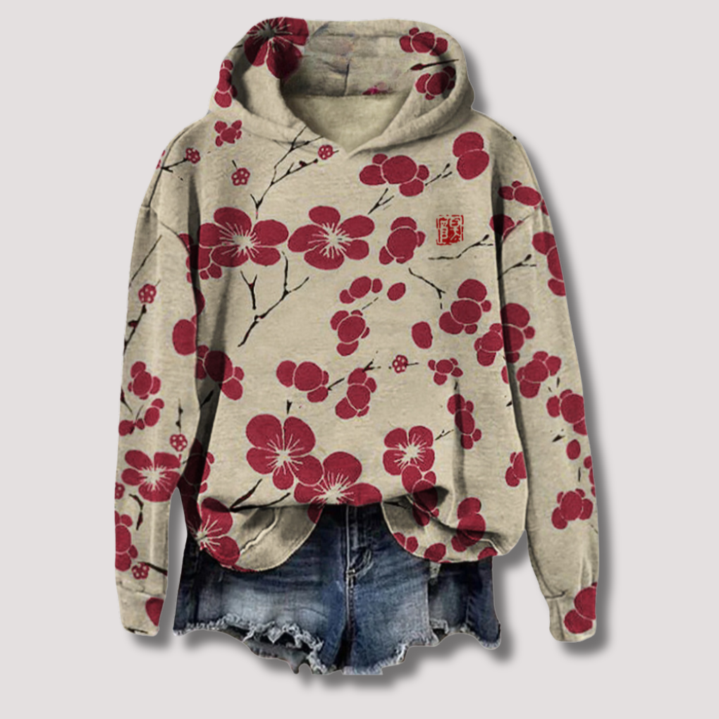 Lightweight Floral Print Sweater for Women