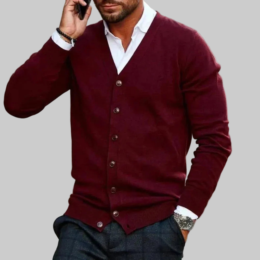Cotton Men's Cardigan in Casual Style