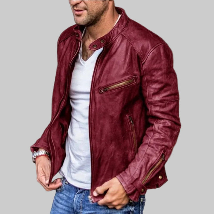 Elegant and Waterproof Leather Jacket for Men