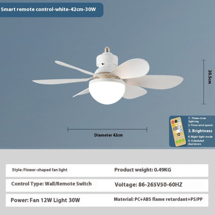E27 Base LED Ceiling Fan Light With Remote Control