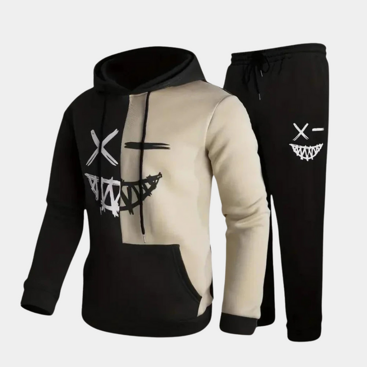 Graphic Hoodie & Jogger Set for Men