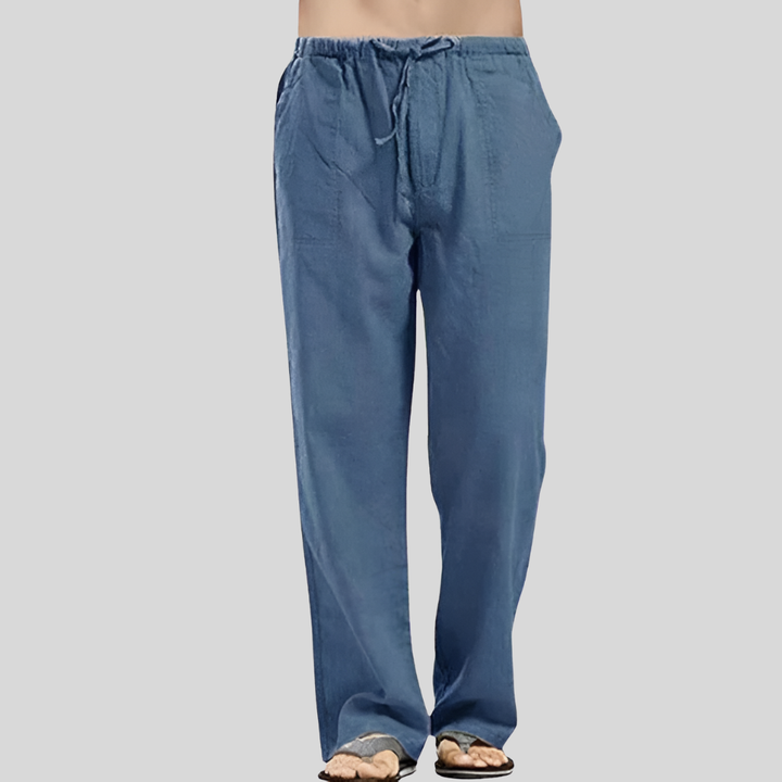 Breathable Linen Men's Pants with Oversized Fit