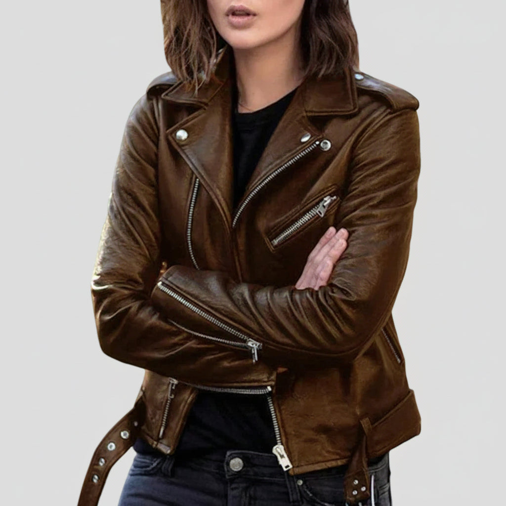 Vintage Biker Jacket for Women