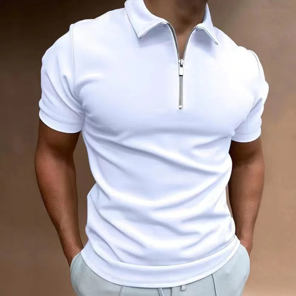 Modern Sophistication - Zip Collar Polo for Men