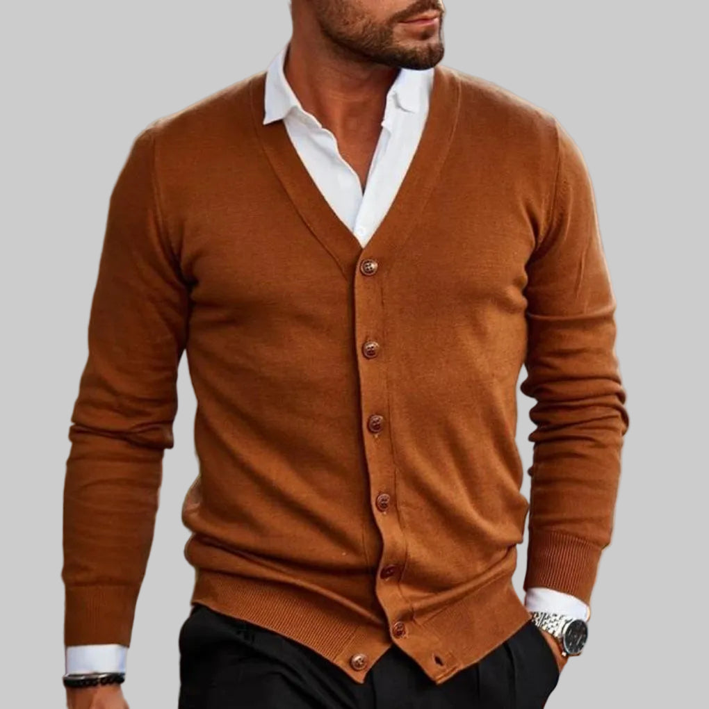 Cotton Men's Cardigan in Casual Style
