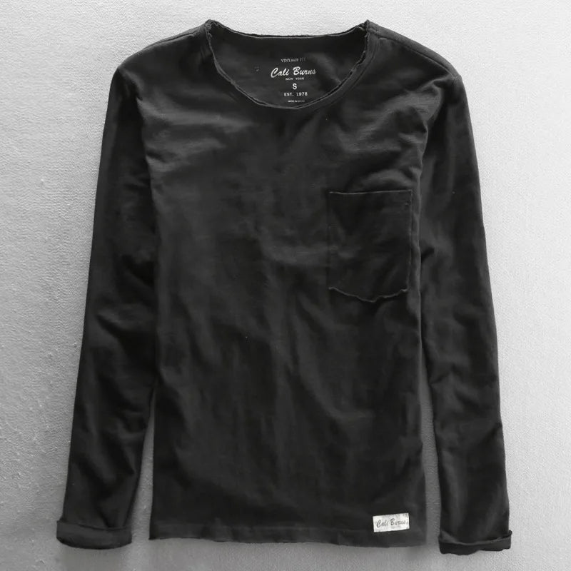 Vintage Cotton Long Sleeve Top for Women