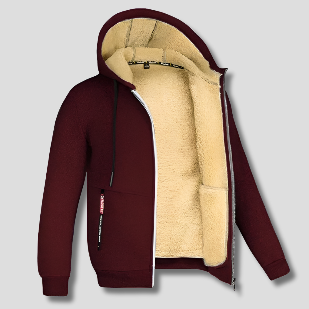 Fleece Pullover with Fur Lining for Men