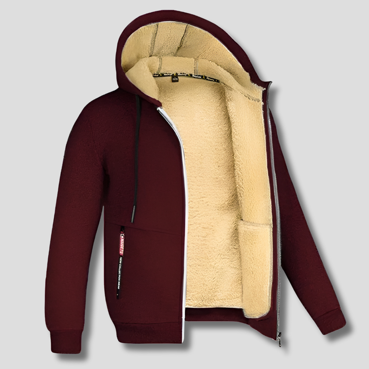 Fleece Pullover with Fur Lining for Men
