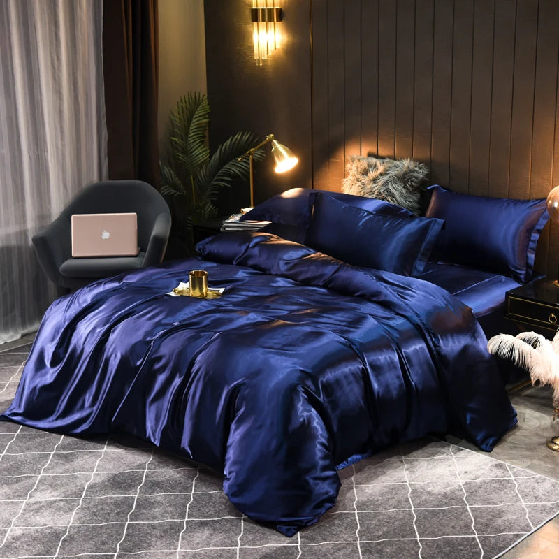 Silky Satin Bedding Set Indulge in Luxurious Comfort