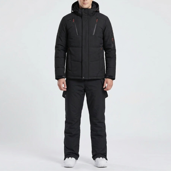Hooded Jacket And Pants Ski Set