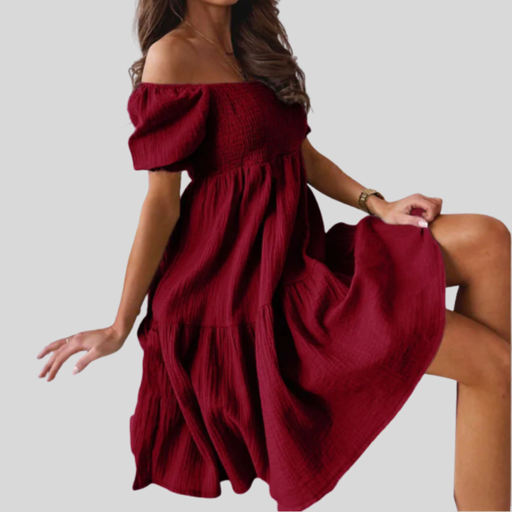 Elegant One-Shoulder Mini Dress for Summer