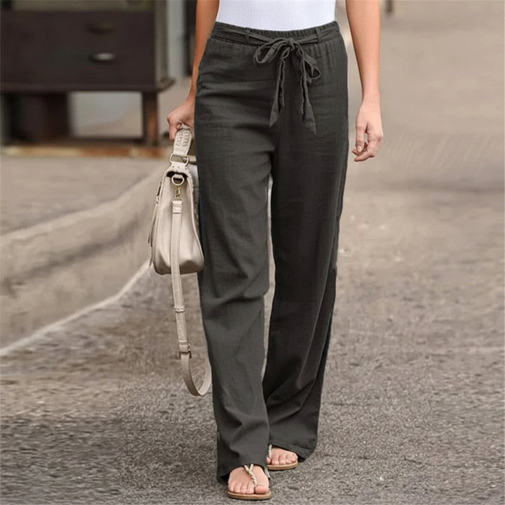 Casual pants with wide leg for Women
