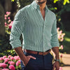 Stripe Printed Long Sleeve Shirt for Men