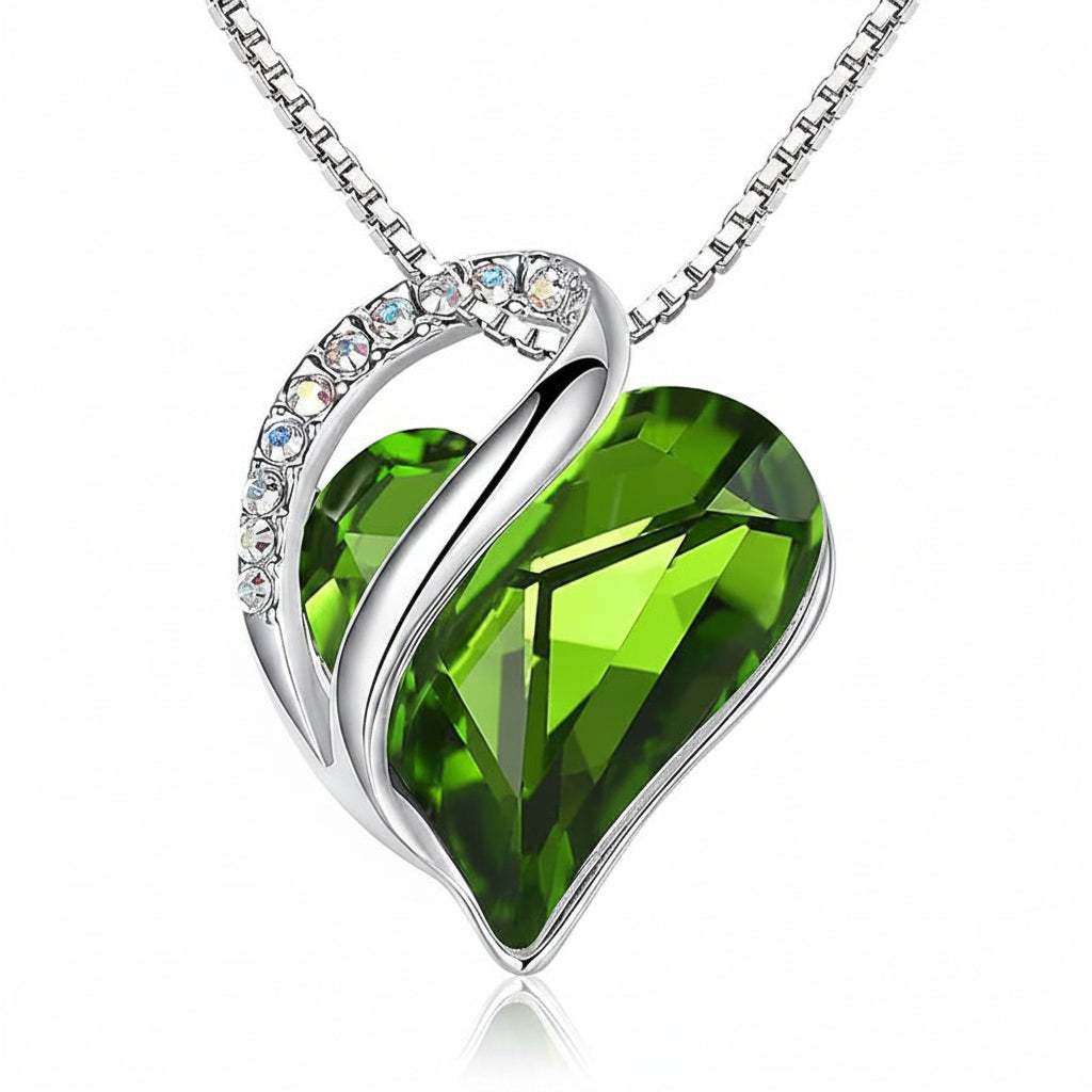 Geometric Heart Of The Ocean Crystal Necklace High-End