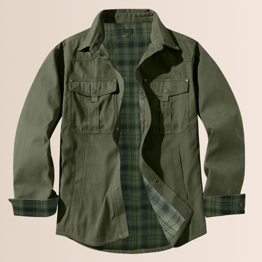 Vintage Flannel Plaid Jacket for Men