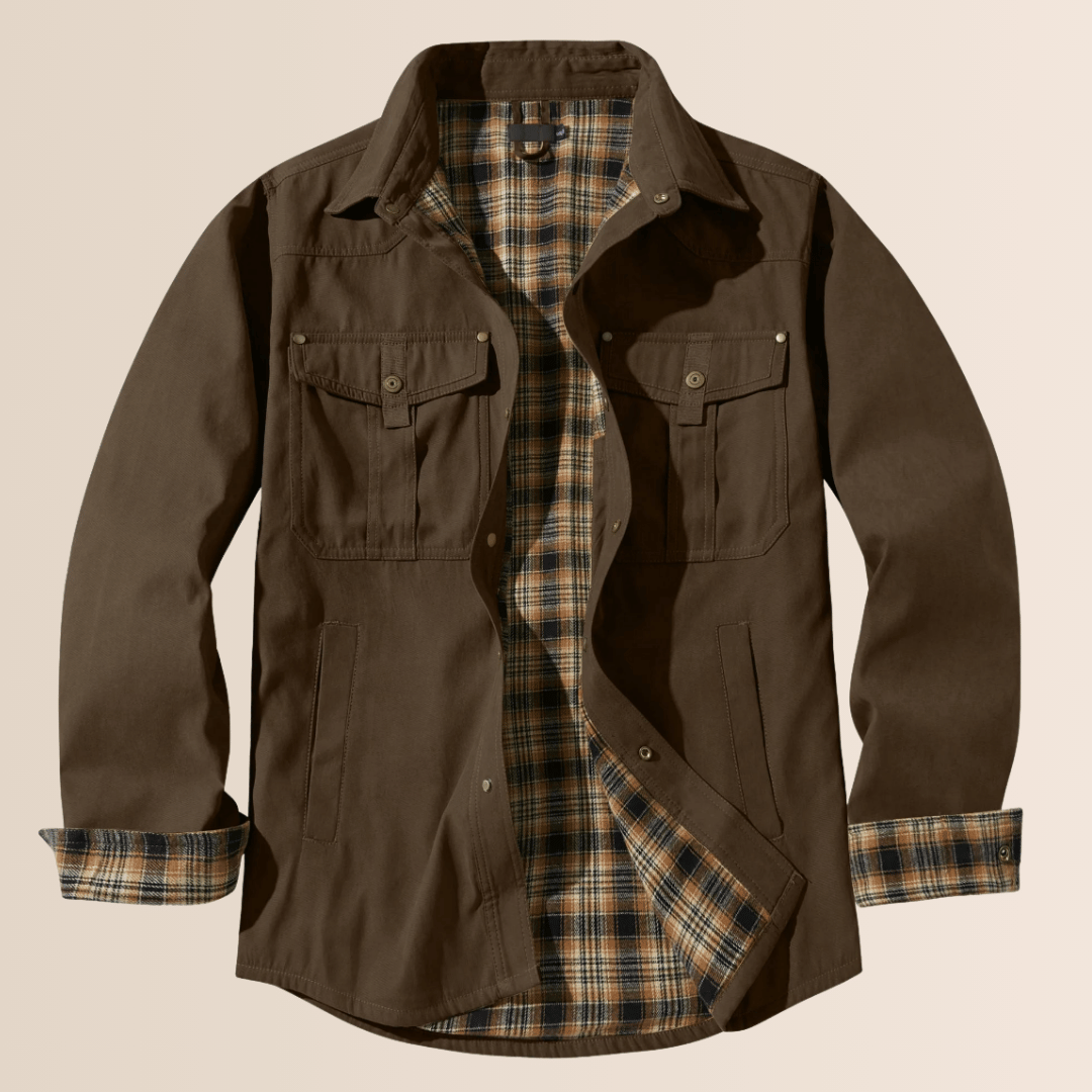 Vintage Flannel Plaid Jacket for Men