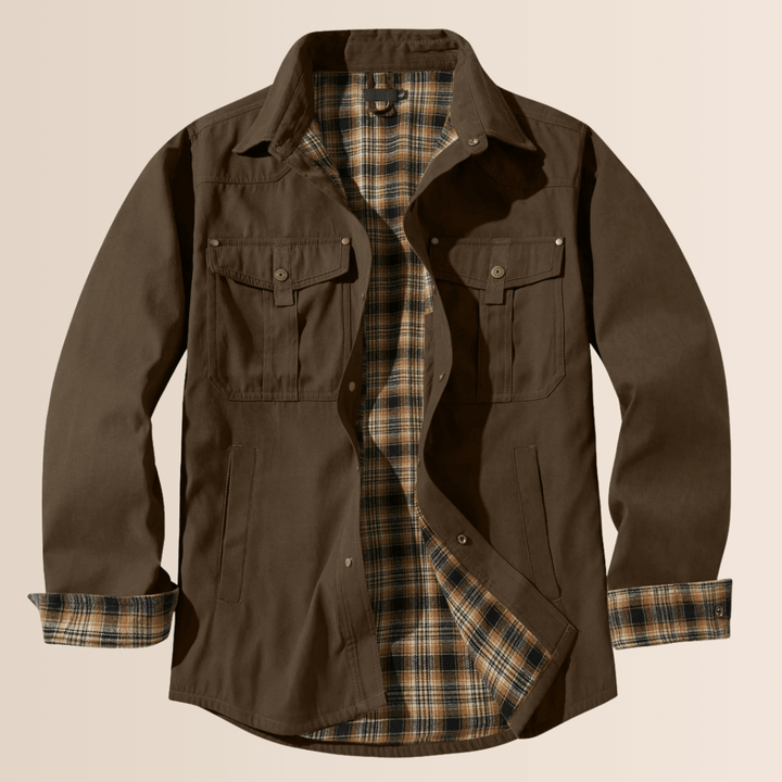 Vintage Flannel Plaid Jacket for Men