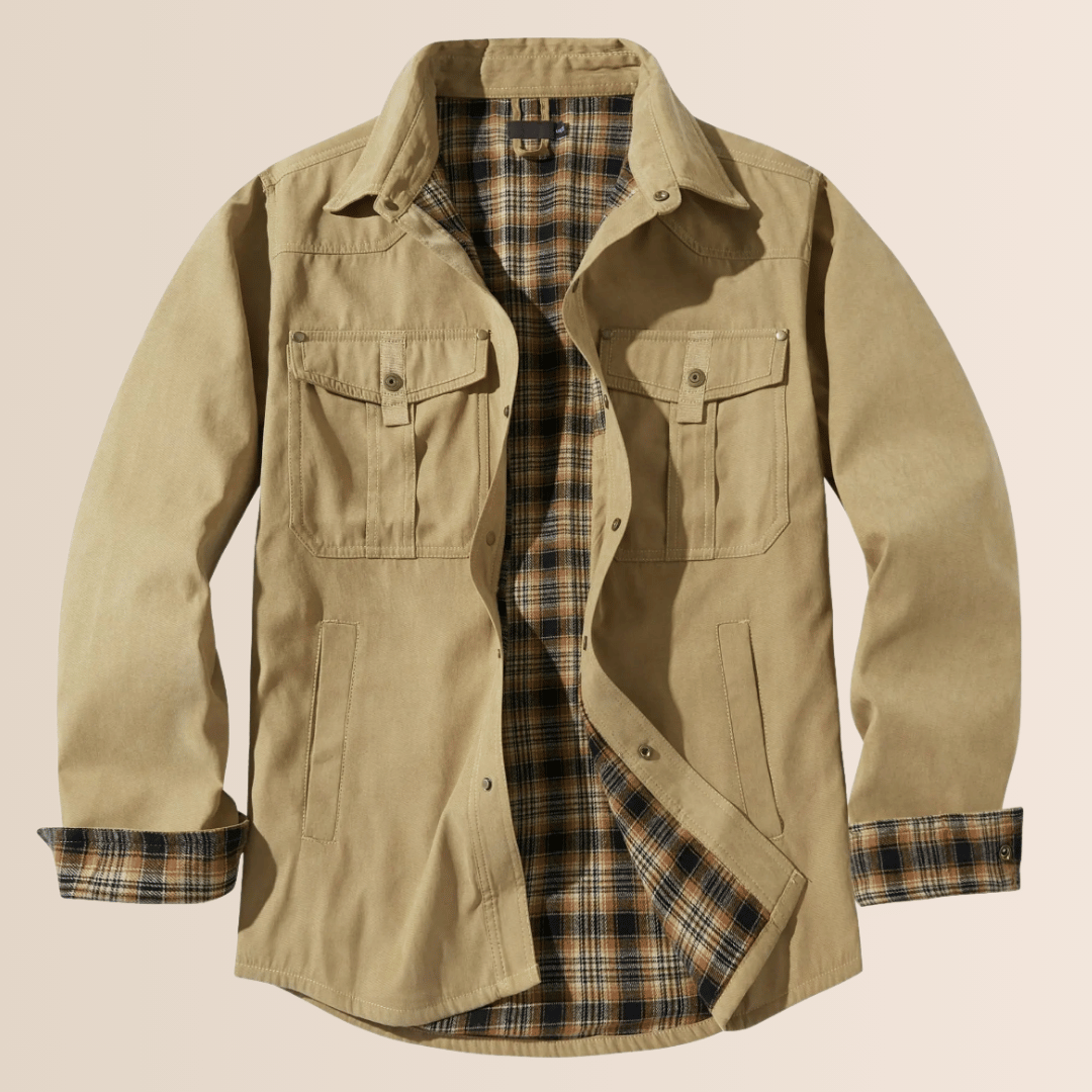Vintage Flannel Plaid Jacket for Men
