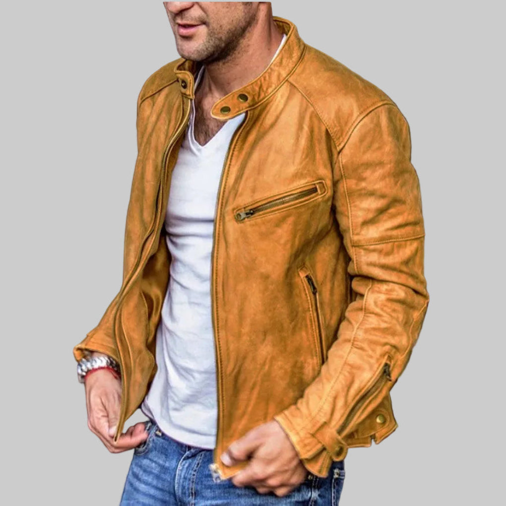 Elegant and Waterproof Leather Jacket for Men