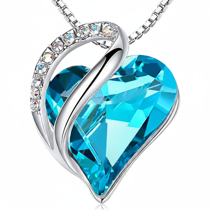 Geometric Heart Of The Ocean Crystal Necklace High-End