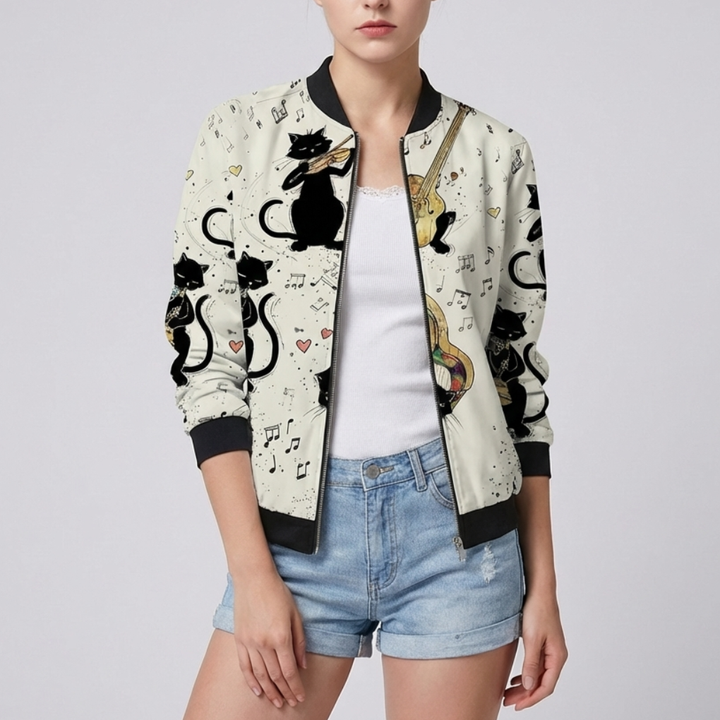 Floral Design with Printed Jacket for Women