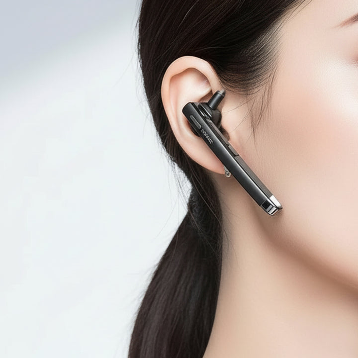 BT5.3 Single Ear Bluetooth Headset with Noise Cancellation