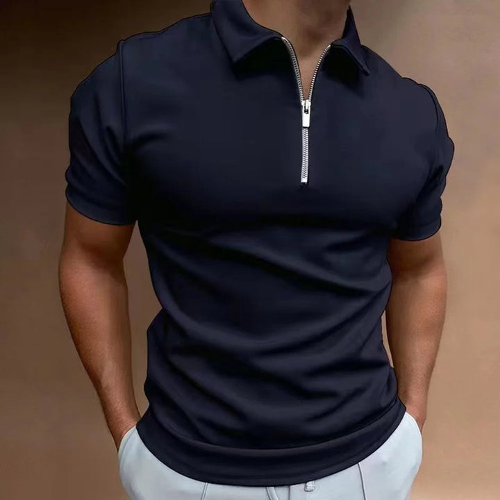 Modern Sophistication - Zip Collar Polo for Men