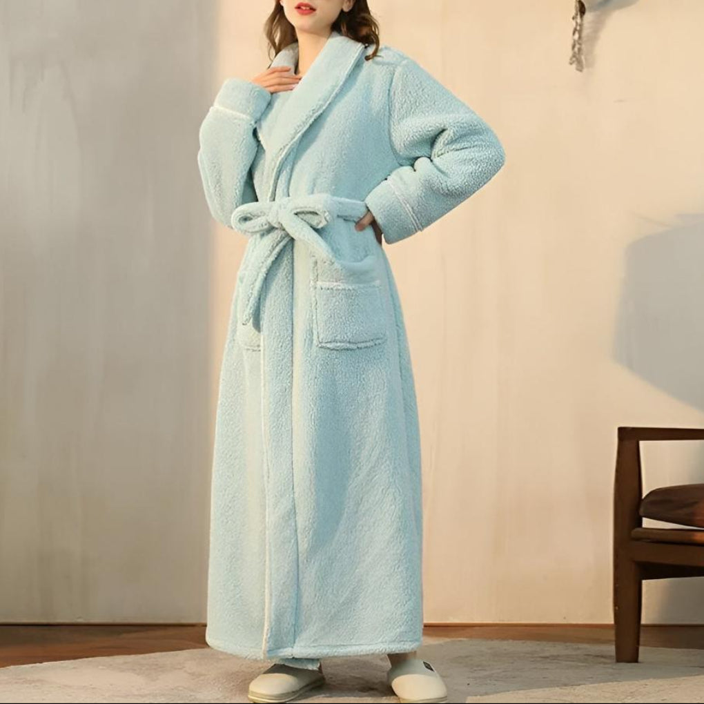 Luxe Fleece Warmth Comfort Bathrobe