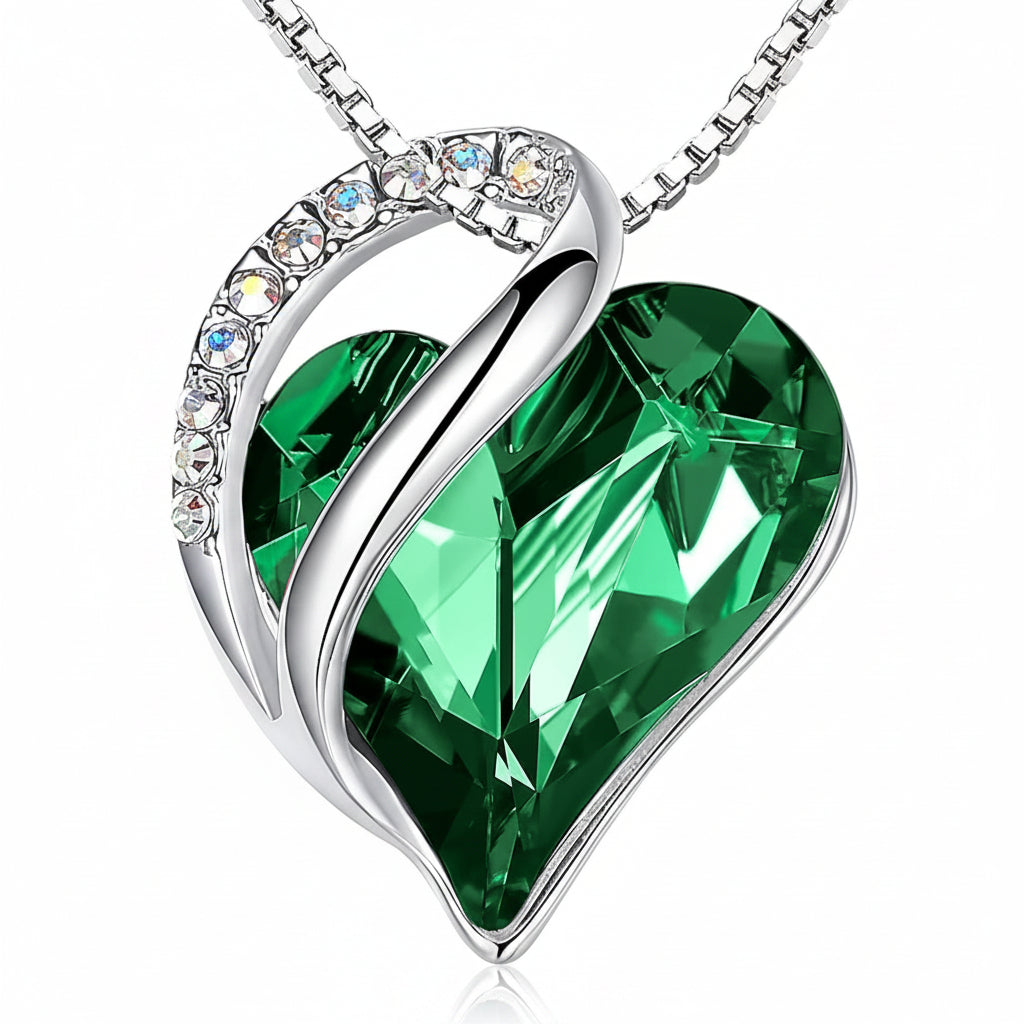Geometric Heart Of The Ocean Crystal Necklace High-End