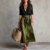 Women’s Shirt Skirt Two-Piece Set