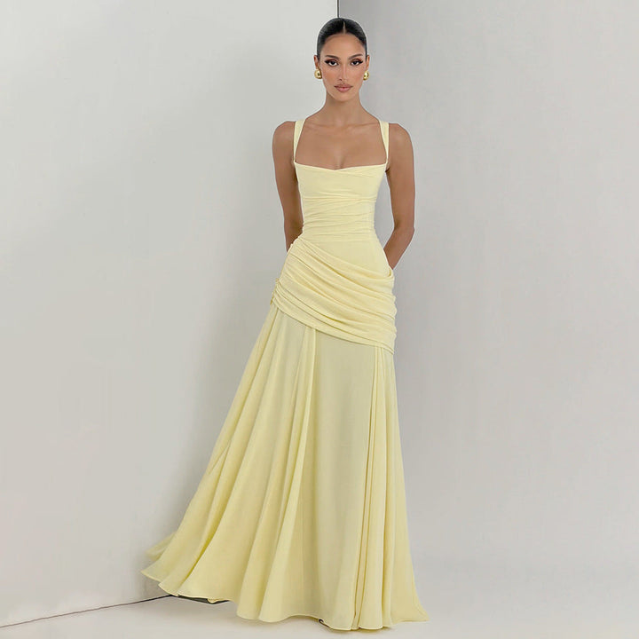 Casual Long-Sleeve Slim-Fit Minimalist Slip Long Slim-Fit Solid Color Sheath Dress