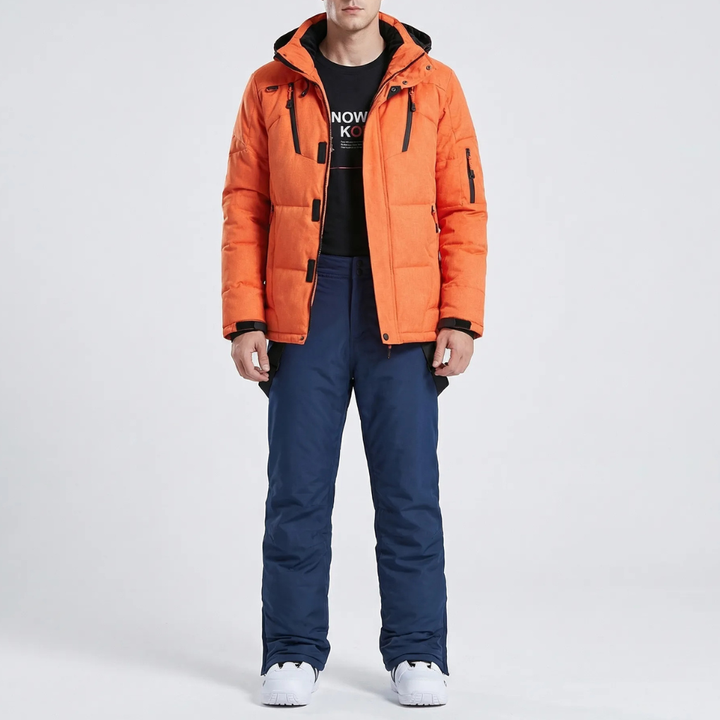 Hooded Jacket And Pants Ski Set
