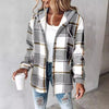 Checked Hooded Jacket for Women