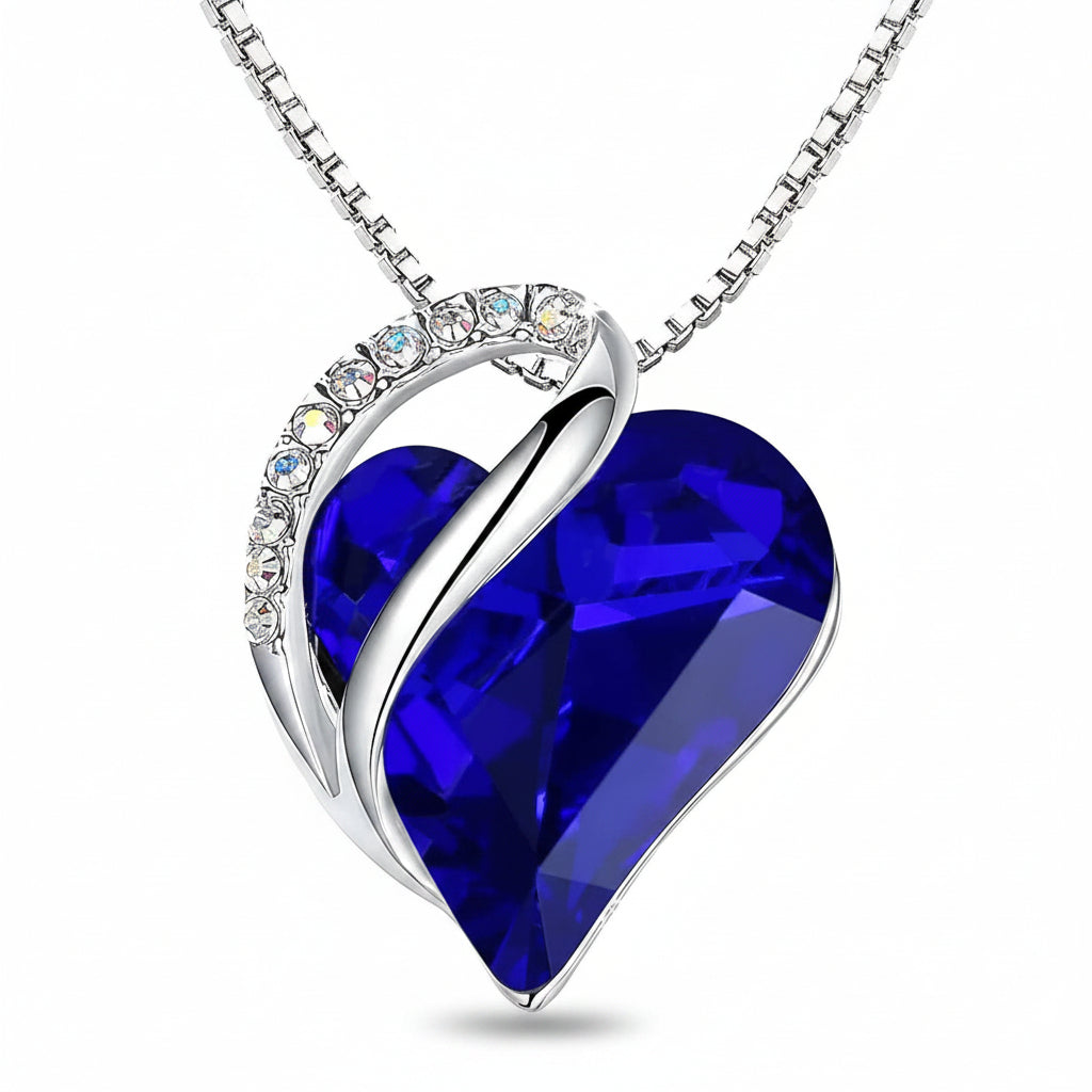 Geometric Heart Of The Ocean Crystal Necklace High-End