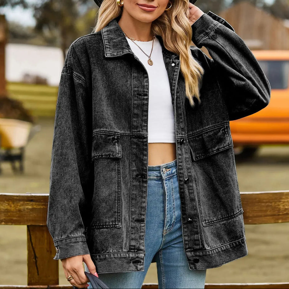 Classic Vintage Denim Jacket for Women