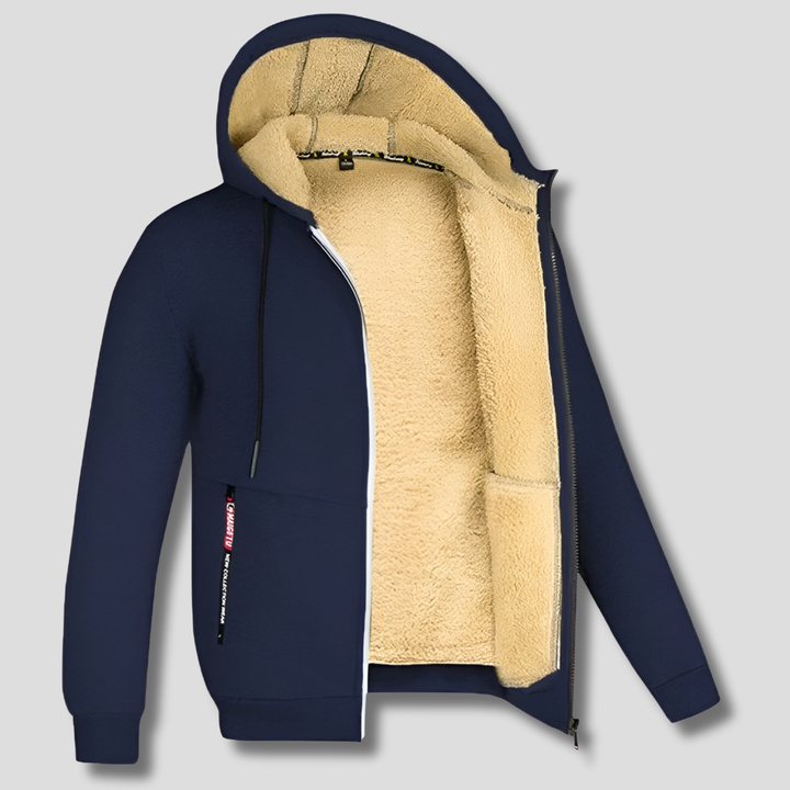Fleece Pullover with Fur Lining for Men