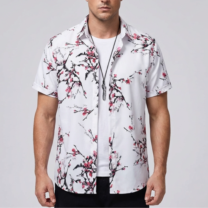 3D Flower Print Hawaiian Shirt for Men