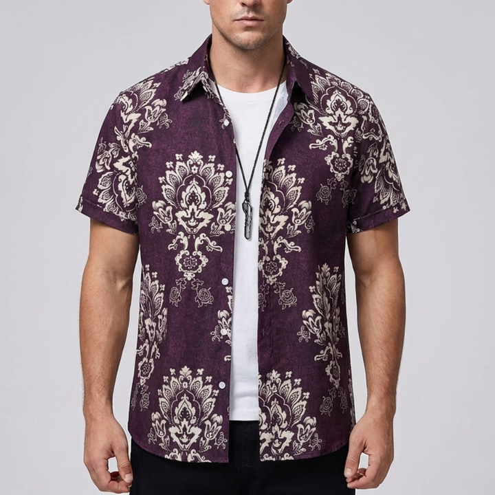 3D Flower Print Hawaiian Shirt for Men