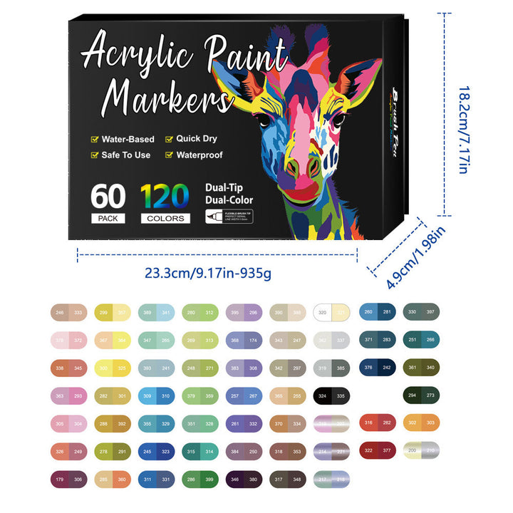 Double-headed Two-color Acrylic Marker Pen Children&