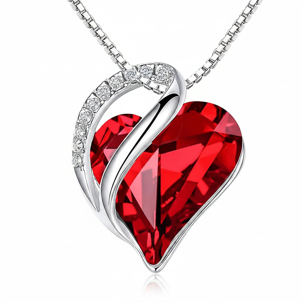 Geometric Heart Of The Ocean Crystal Necklace High-End