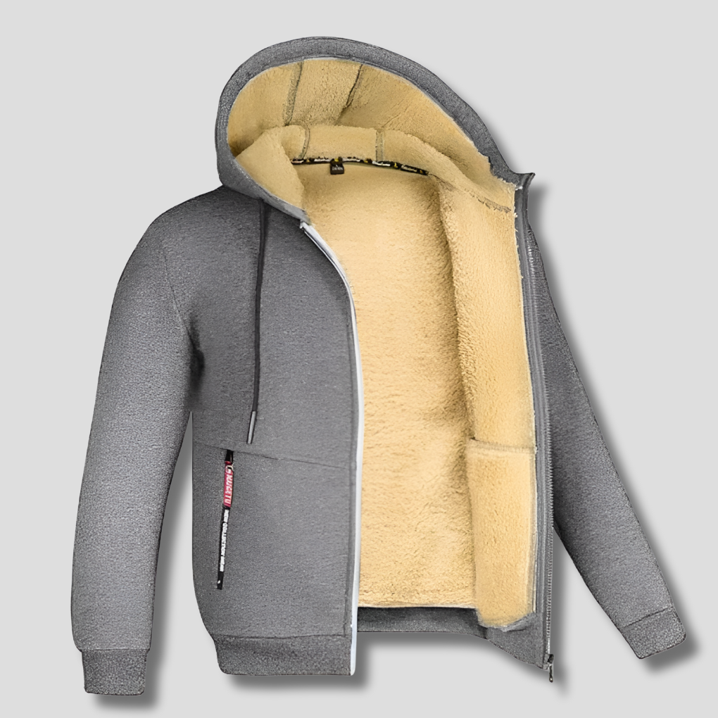 Fleece Pullover with Fur Lining for Men