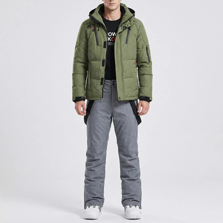 Hooded Jacket And Pants Ski Set