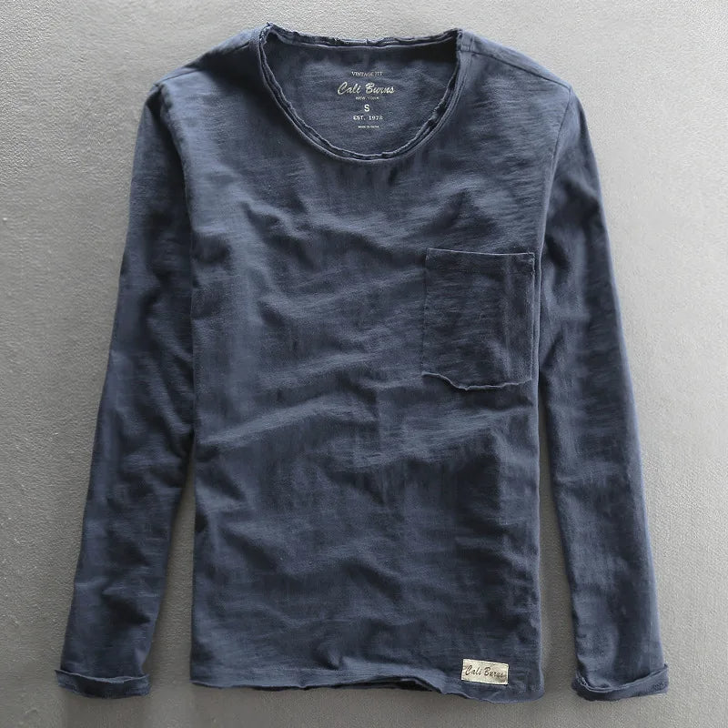 Vintage Cotton Long Sleeve Top for Women